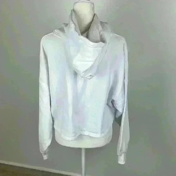 Lee White Cropped Hoodie Size Large - Picture 5 of 16